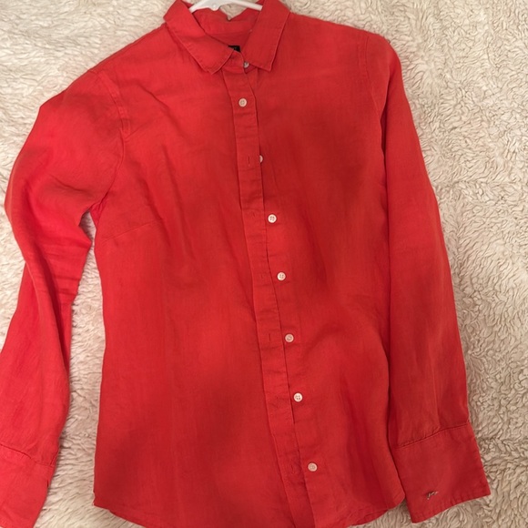J Crew 100% linen Button Down Size 0 - Picture 6 of 6